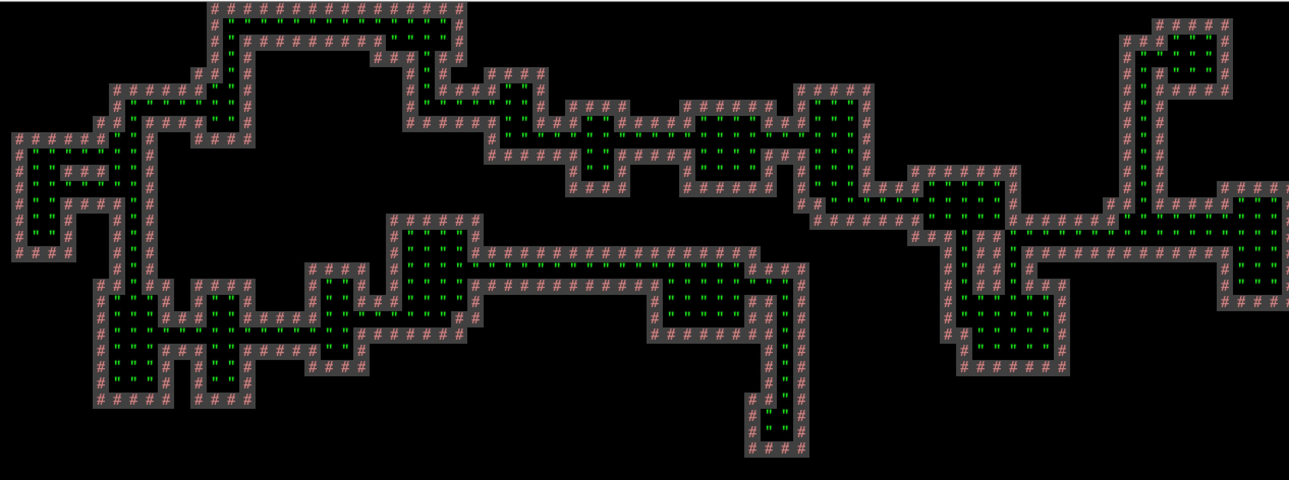 Another valid 2D world with hallways and rooms.